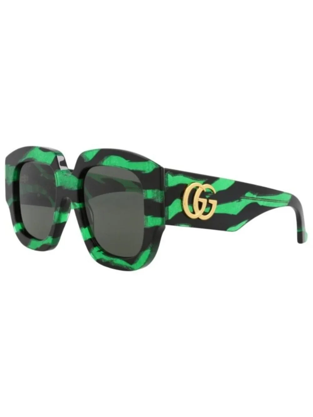 New Gucci Womens Square/Rectangle Black Black Grey Fashion Designer Sunglasses
